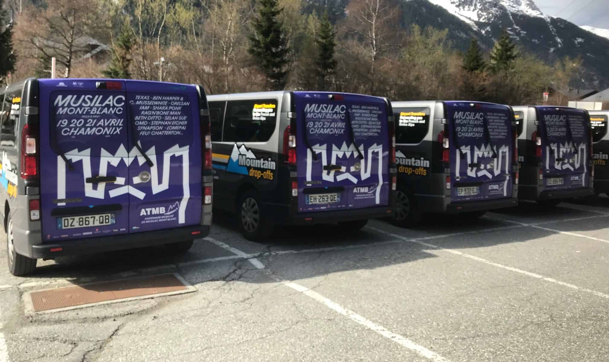 van advertising in chamonix mont blanc