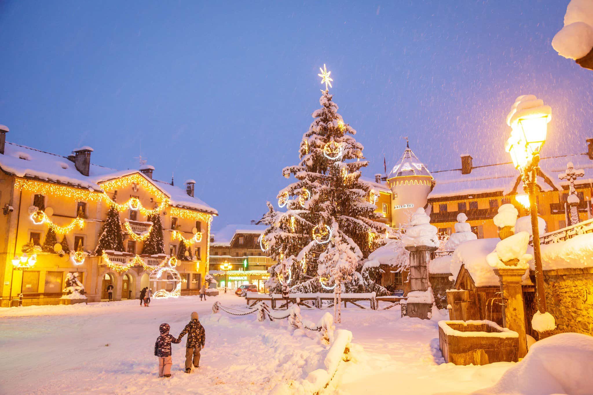 Megeve tree in the snow